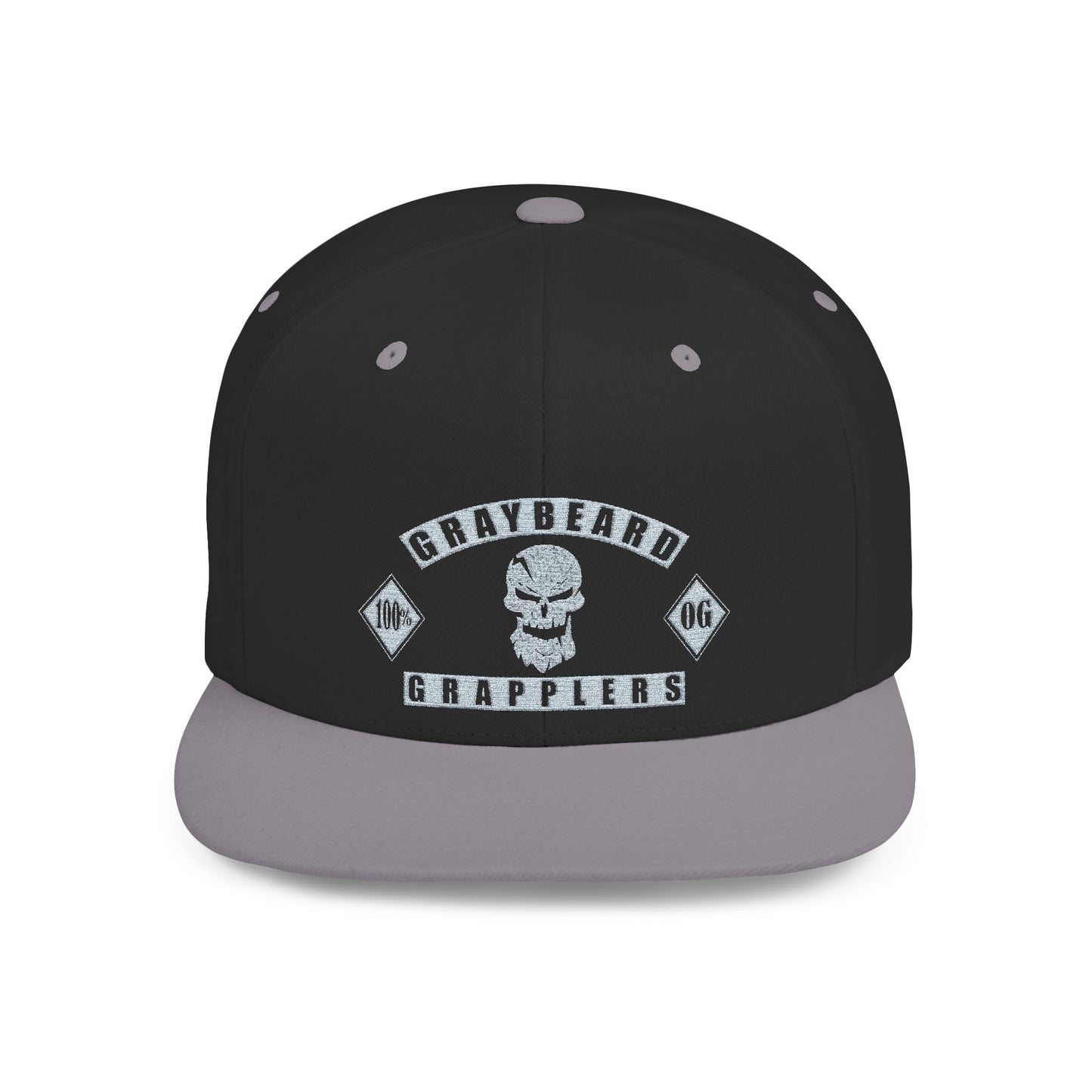 Biker Patch Flat Bill Snapback Hat