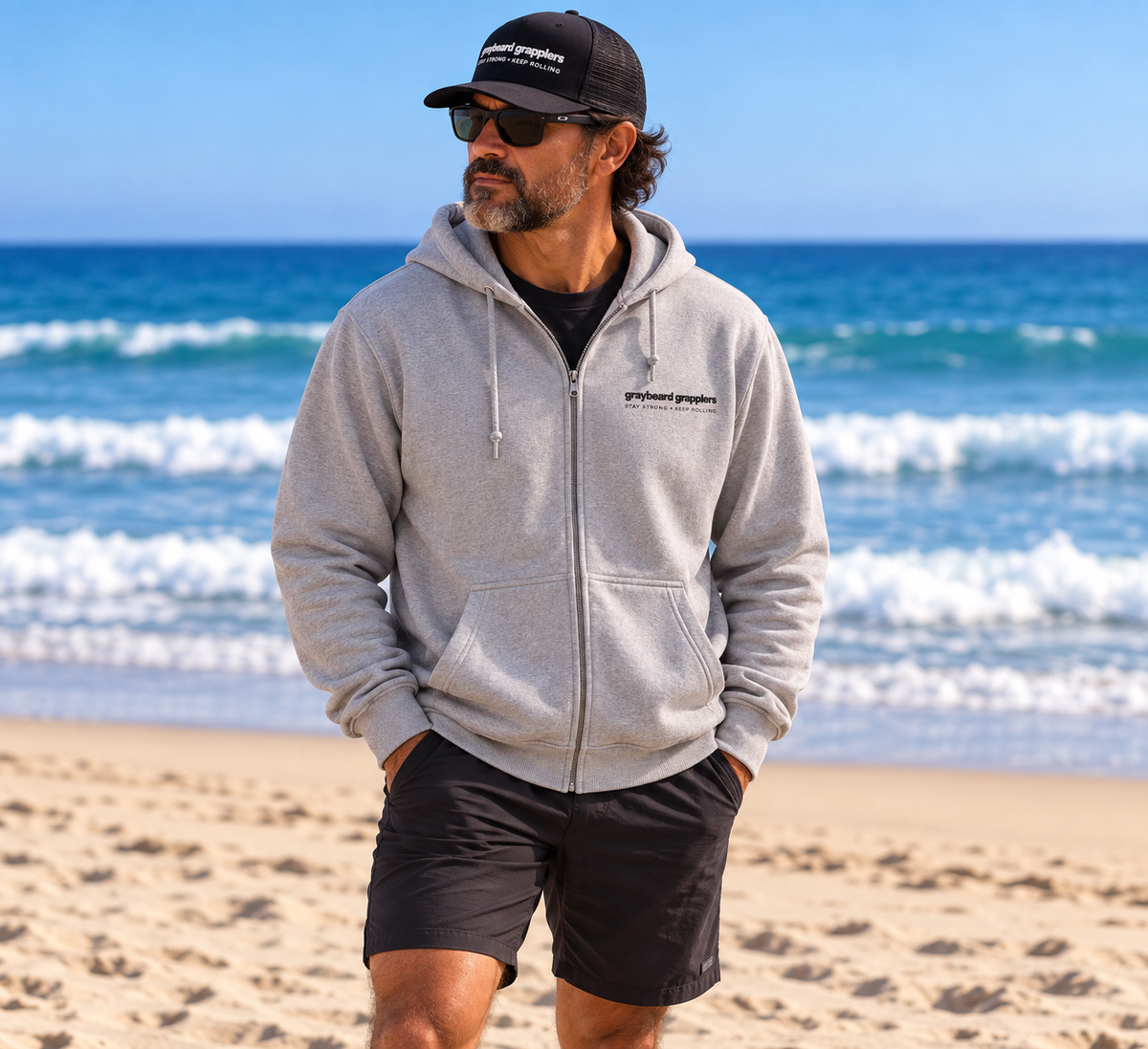 Stay Strong 50/50 Zip Hoodie