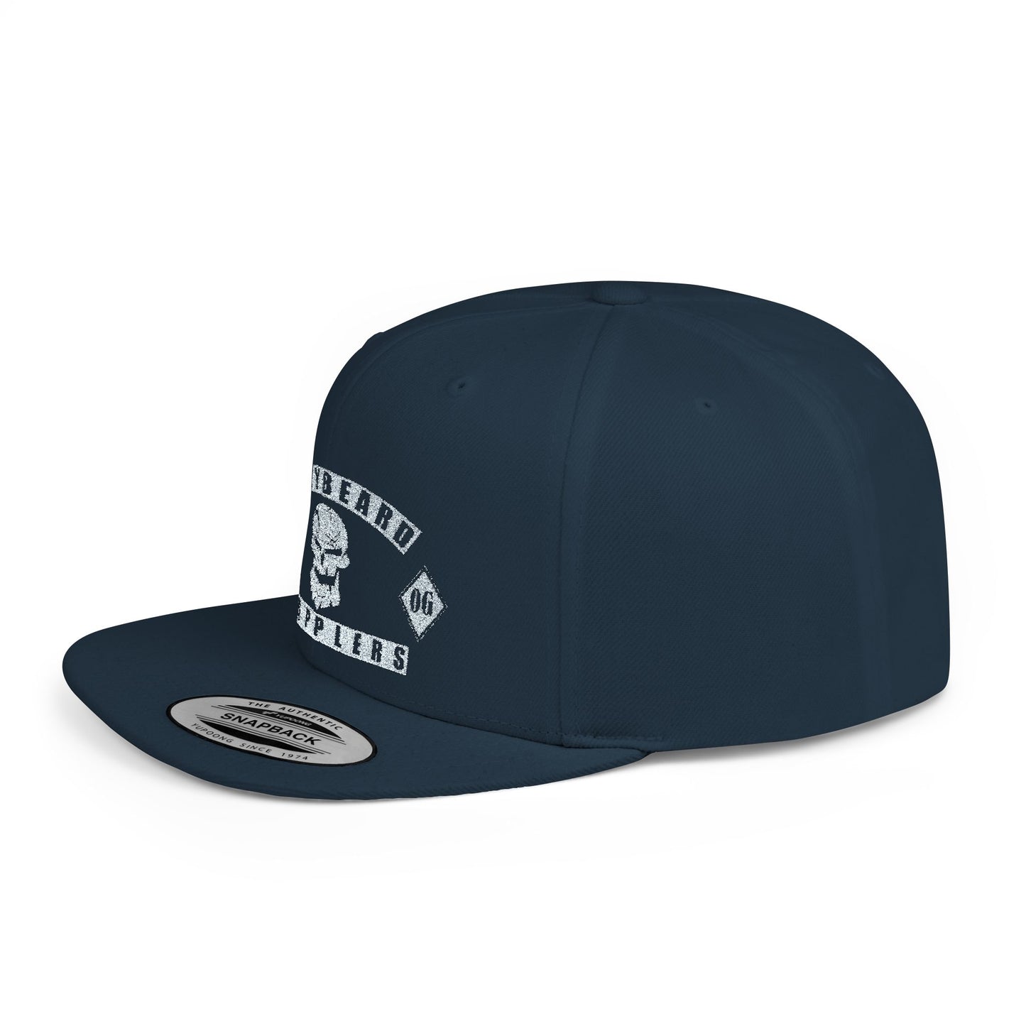 Biker Patch Flat Bill Snapback Hat