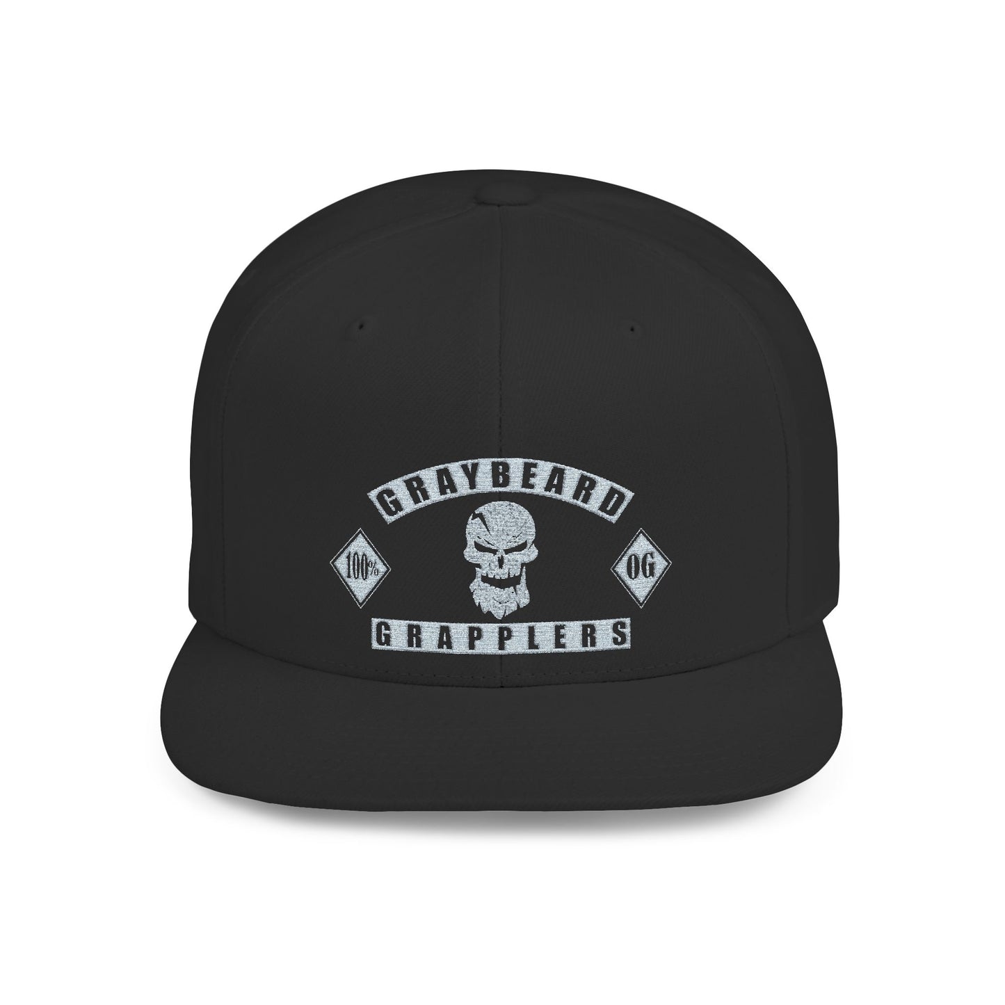Biker Patch Flat Bill Snapback Hat
