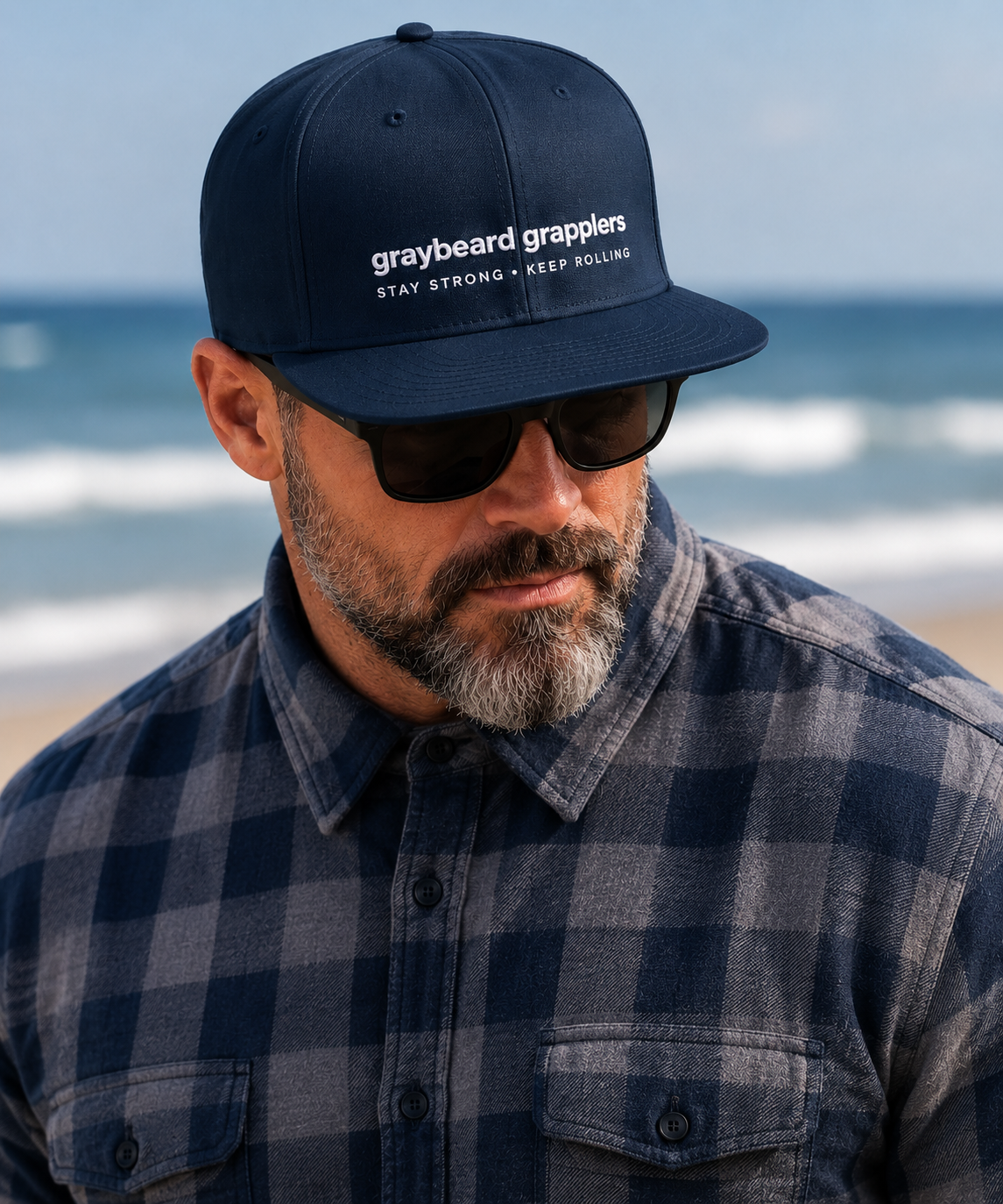 Stay Strong Flat Bill Snapback Hat