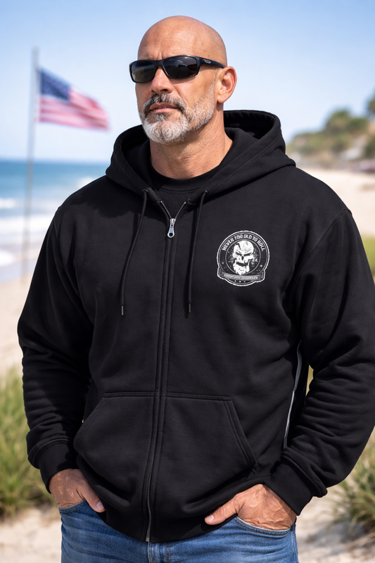 Never Too Old To Roll 50/50 Zip Hoodie