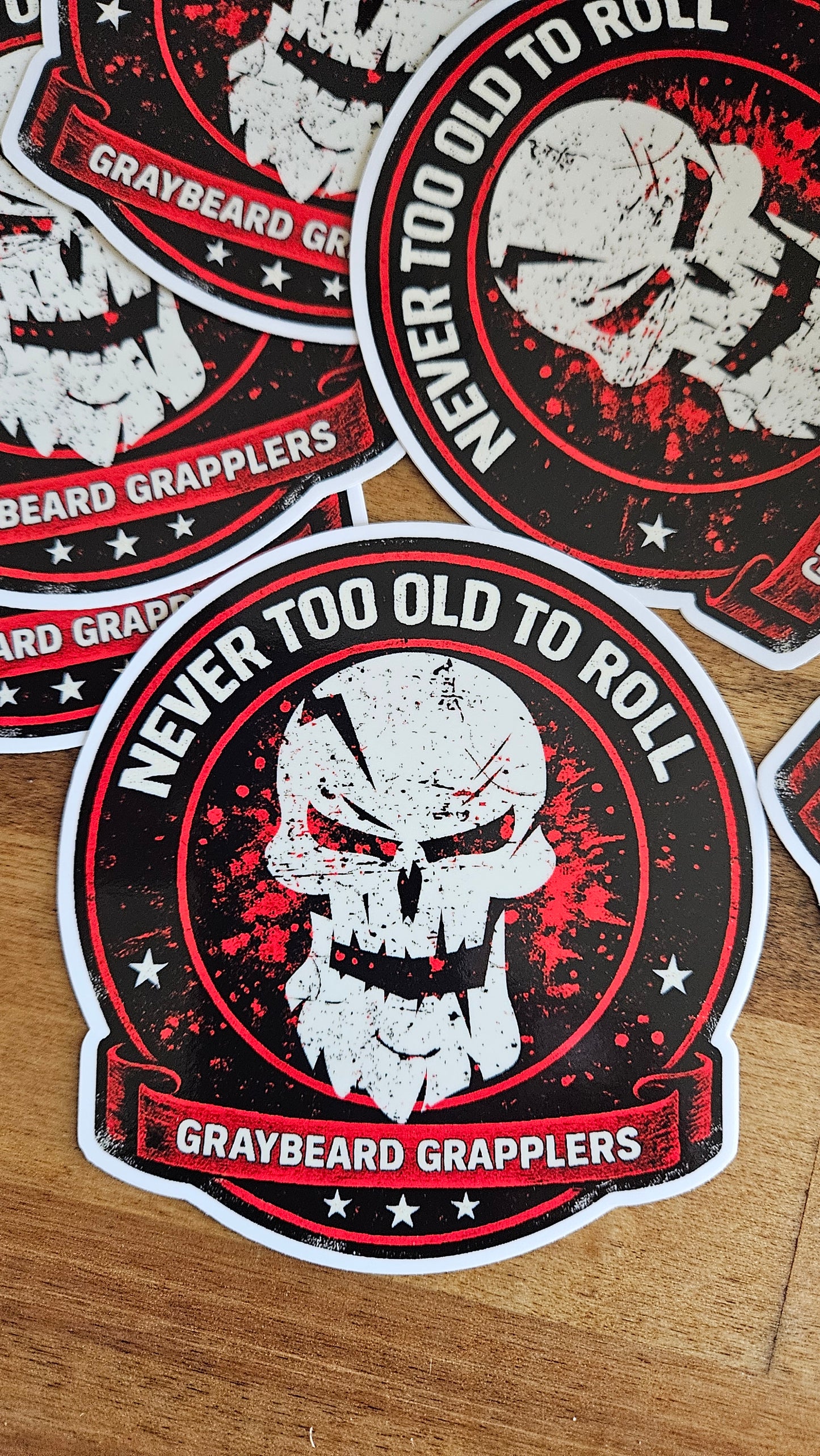 Never Too Old to Roll Stickers - 4 inch